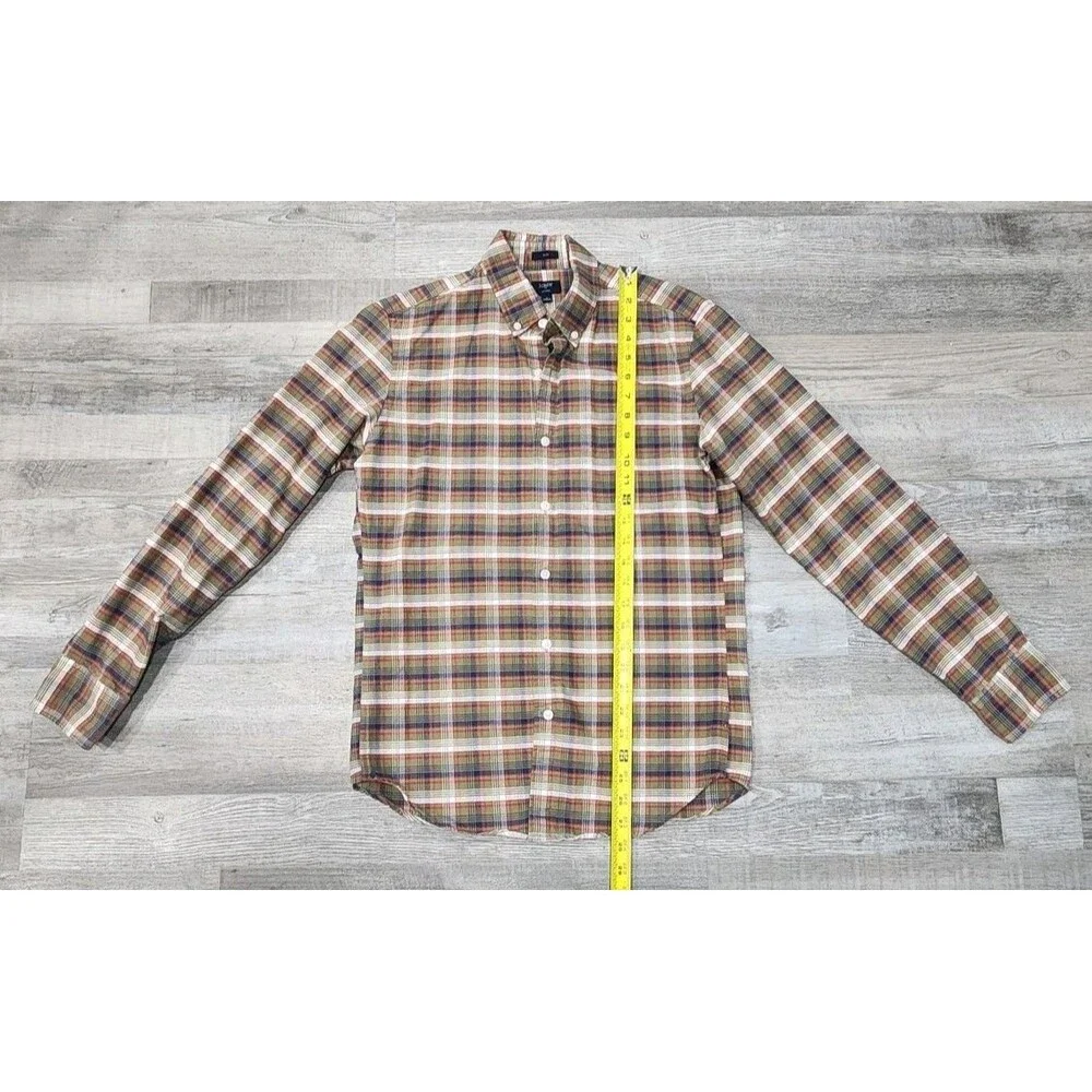 J. Crew Multicolor Men’s Oxford Slim Plaid Button Down Shirt Sizes Small